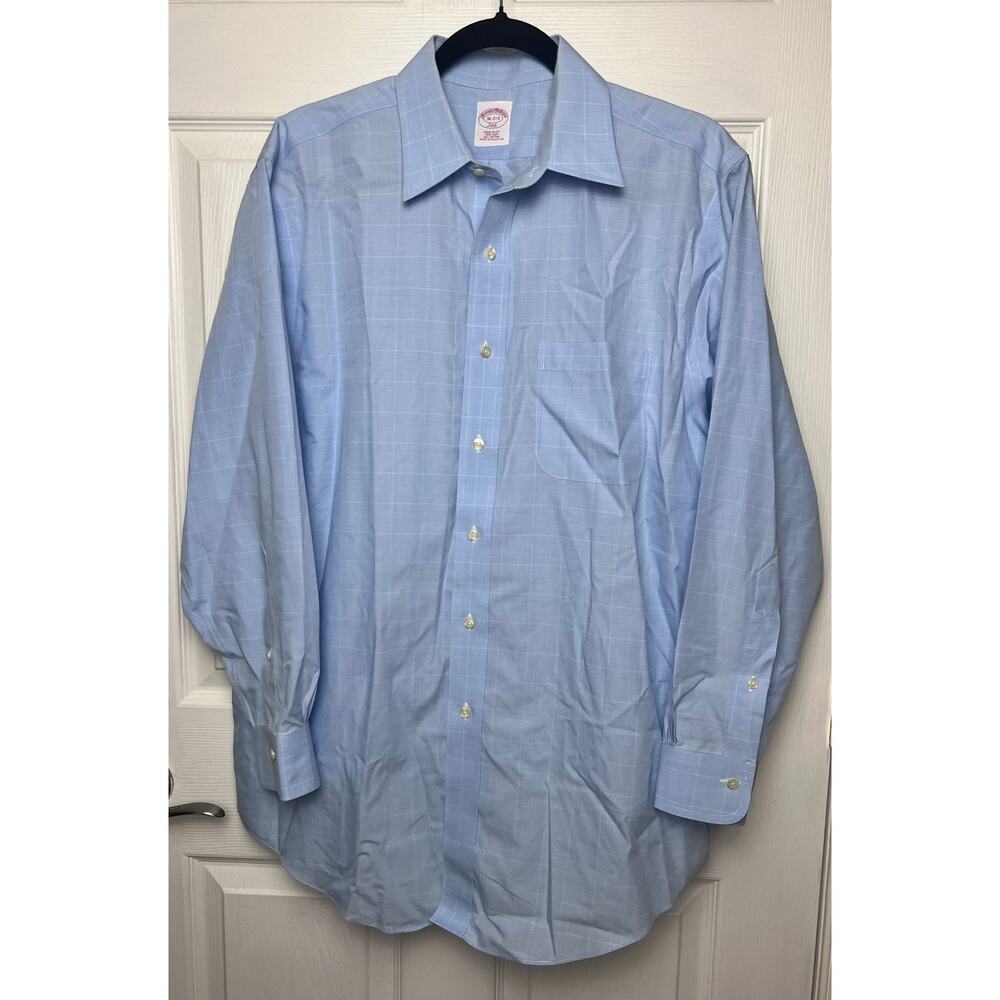 Brooks Brothers Regular Fit Non Iron All Cotton Dress Shirt, Size 16 - 2/3